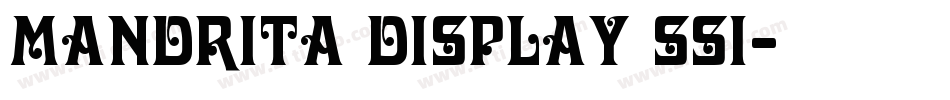 Mandrita Display SSi字体转换